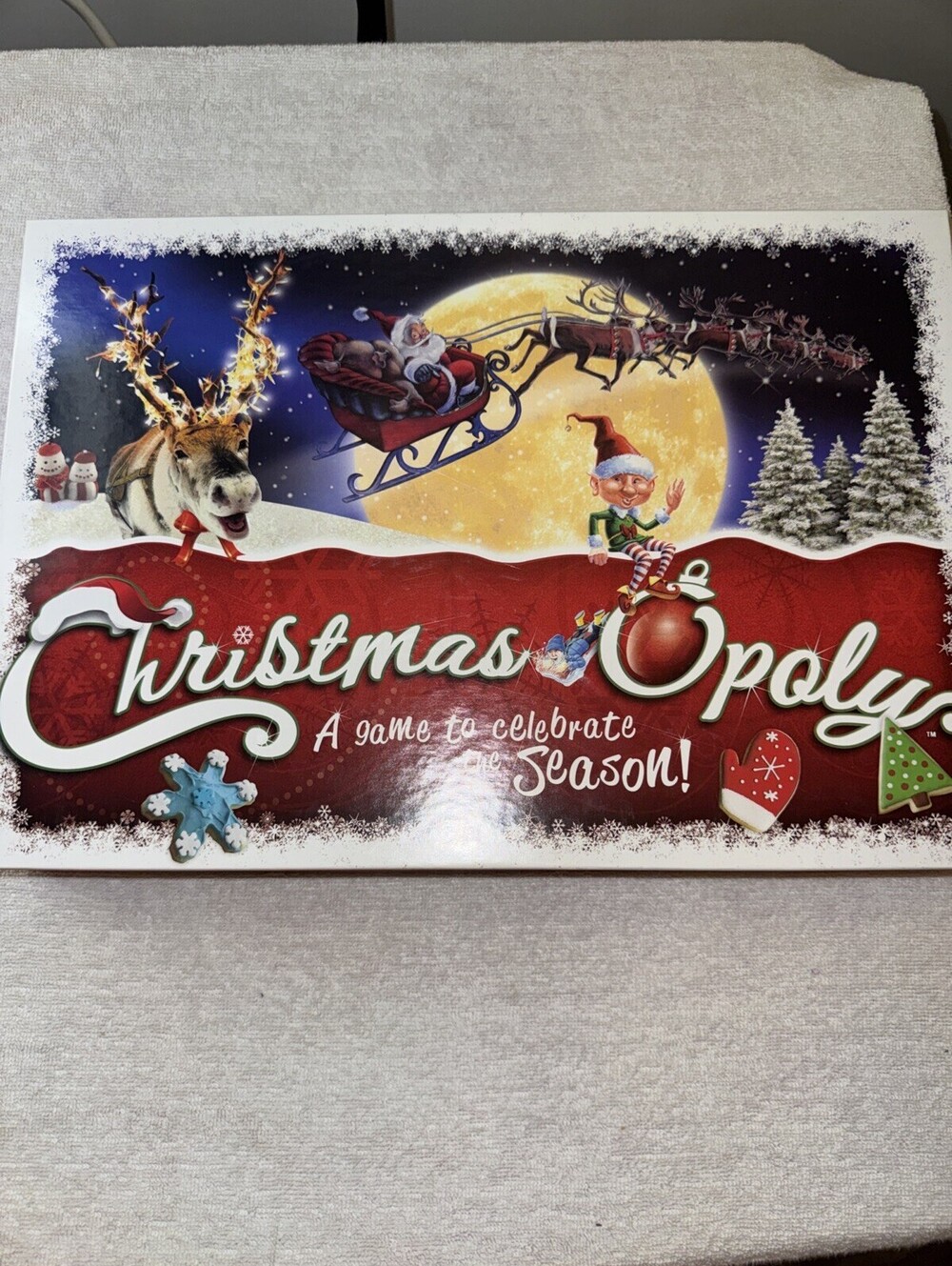 ChristmasOpoly Late for the Sky Holidays Winter Reindeer A Game To Celebrate
